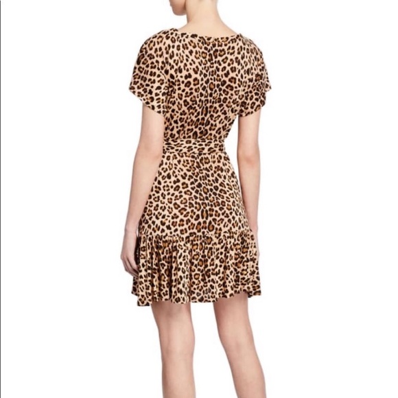 NWT Rebecca Taylor dress in leopard print linen jersey size D - Picture 2 of 6